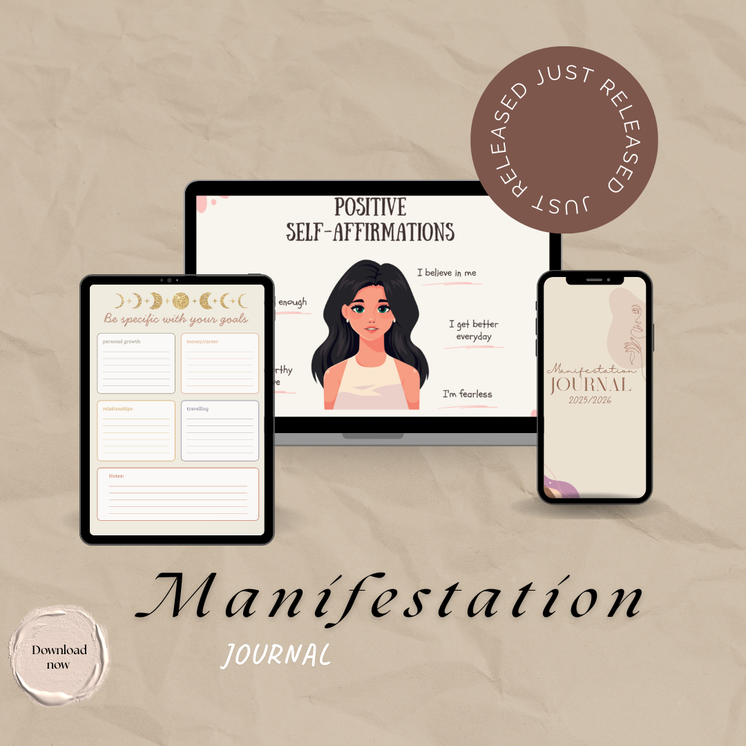 Manifestation journal planner printable digital download law of attraction law of assumption
